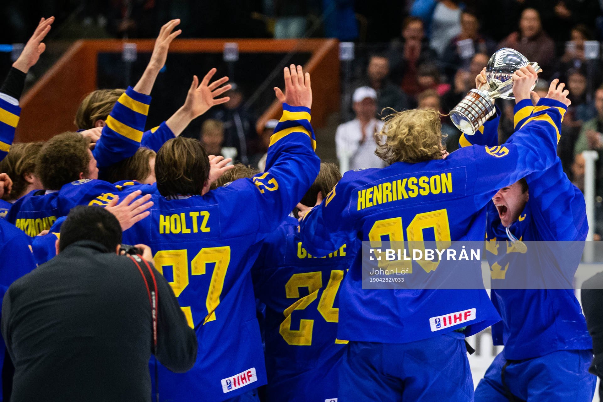 Alexander Holtz, Albin Grewe and Karl Henriksson of Sweden