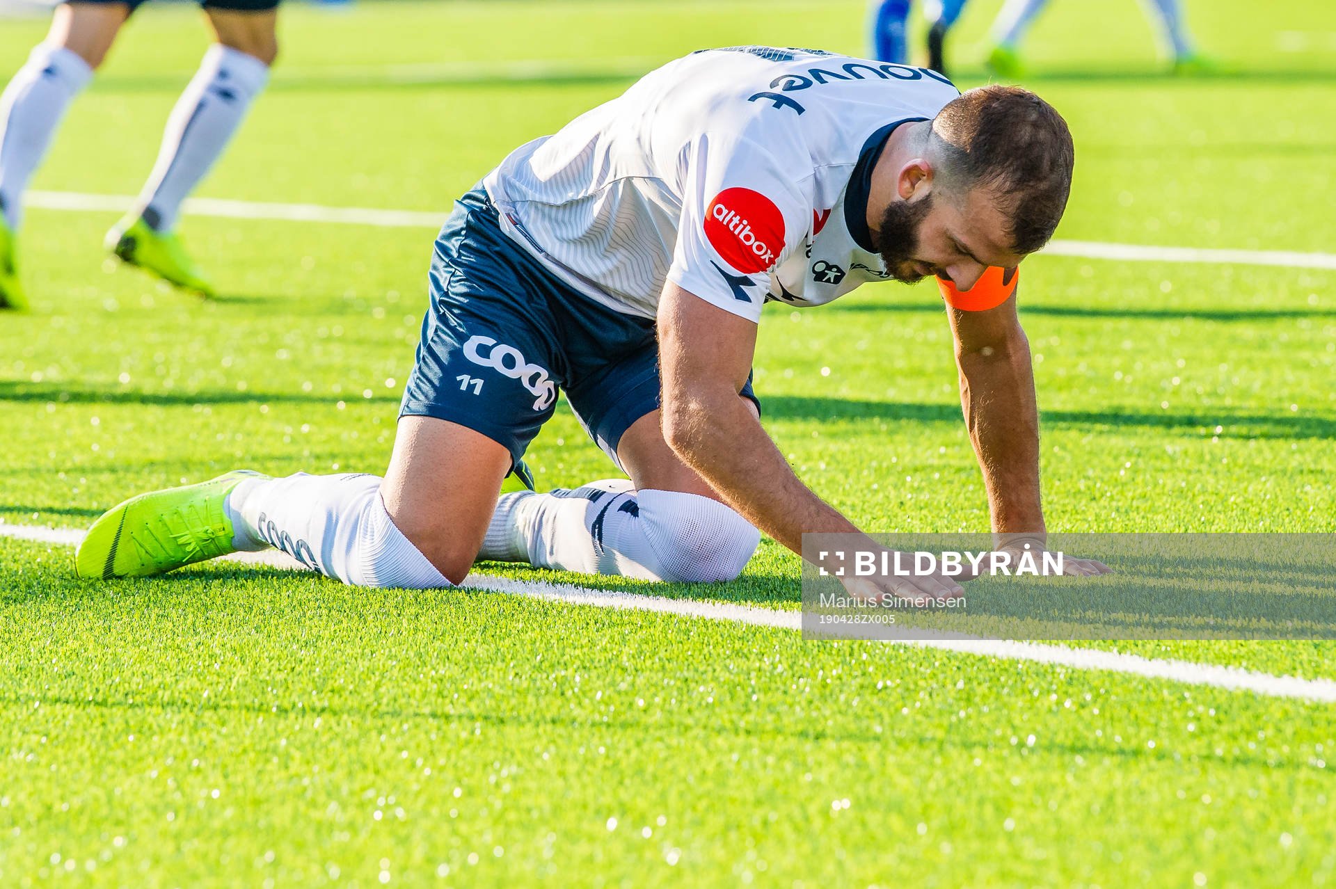 Zlatko Tripic of Viking looks dejected