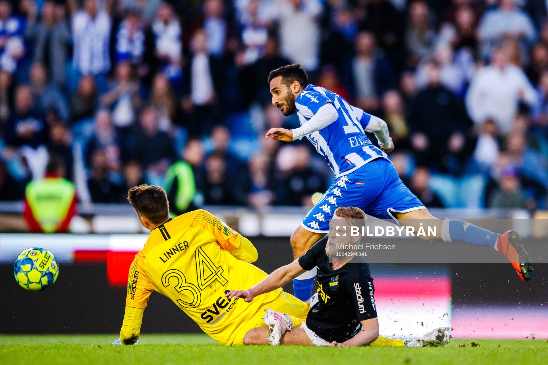s målvakt Oscar Linnér och Daniel Sundgren
