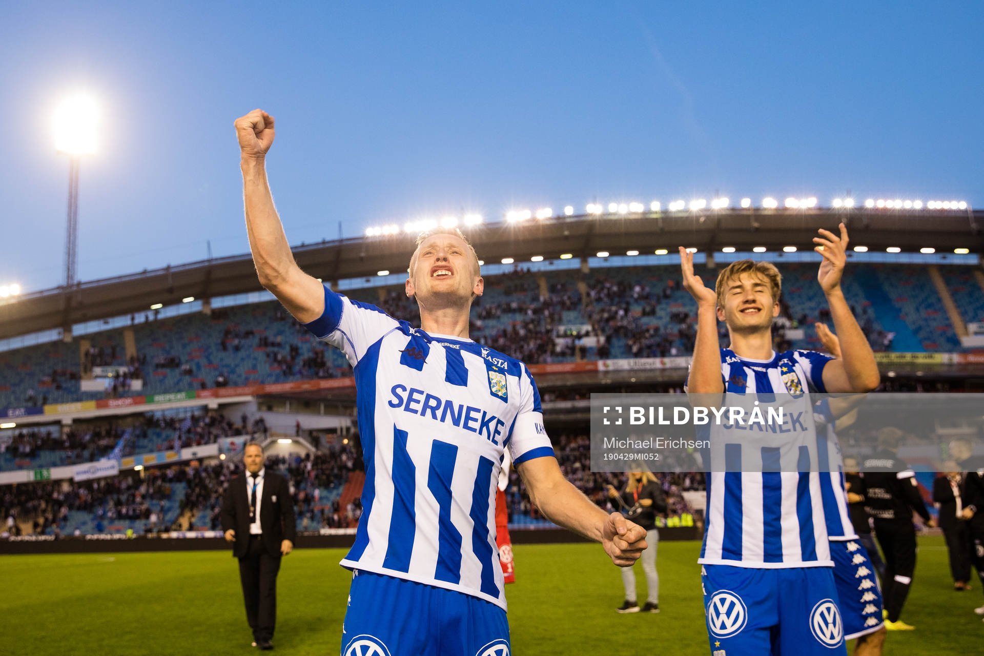 IFK Göteborgs Sebastian Ohlsson och Benjamin Nygren  jublar