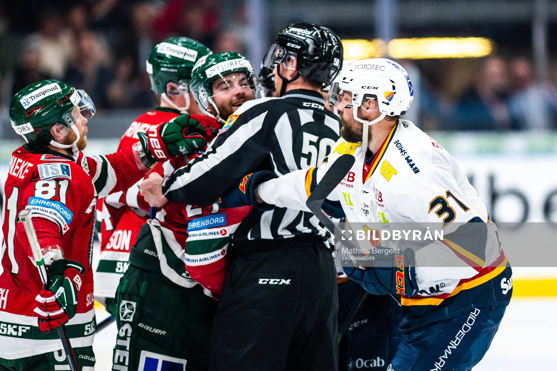 Bråk mellan Frölundas Ponthus Westerholm och Djurgårdens