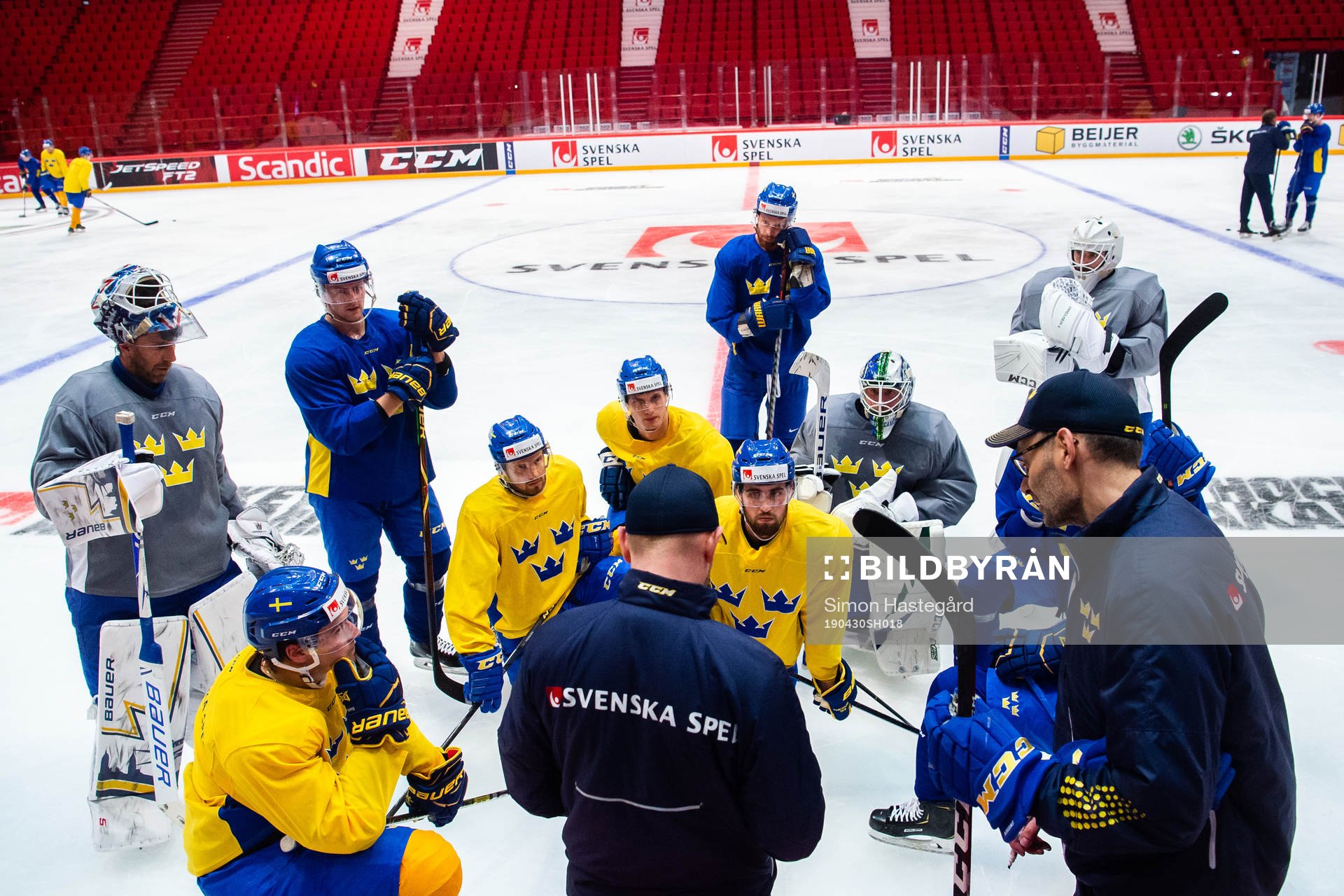 Goaltender Henrik Lundqvist, Jacob Markström and Jhonas