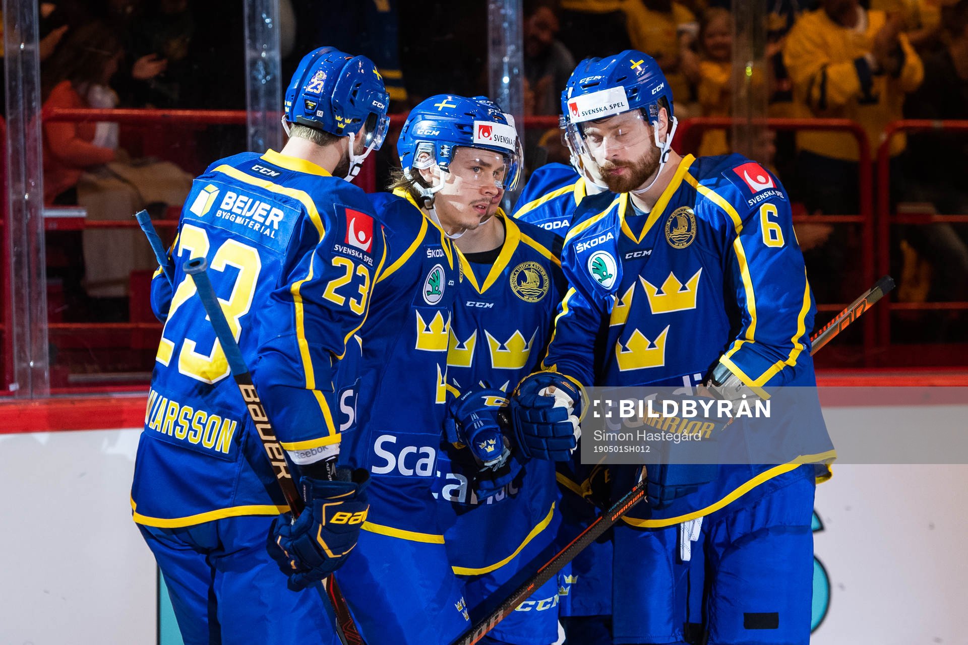 Oliver Ekman Larsson, Joakim Nygård and Adam Larsson of