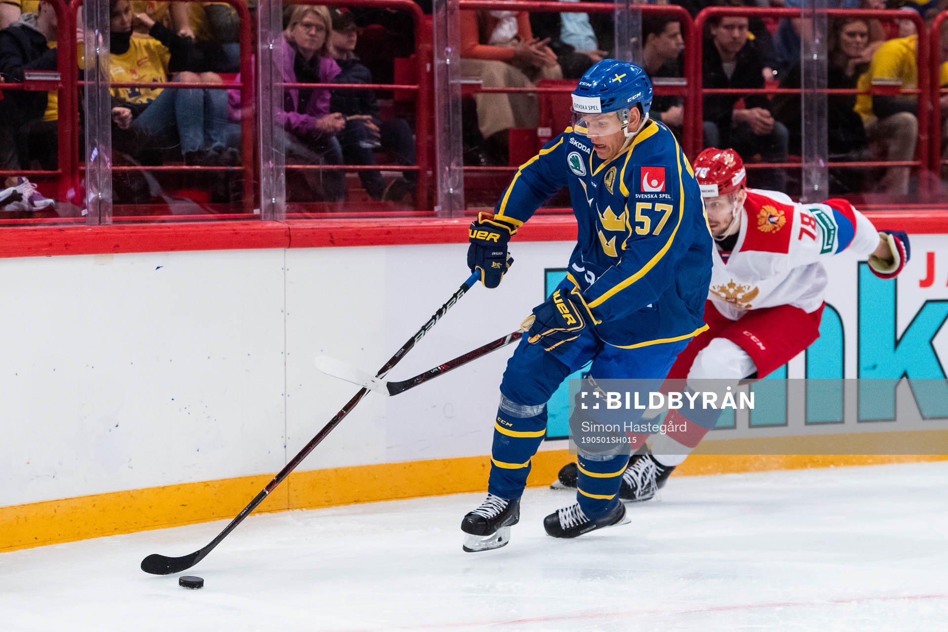 Anton Wedin of Sweden and Alexander Kadeikin of Russia