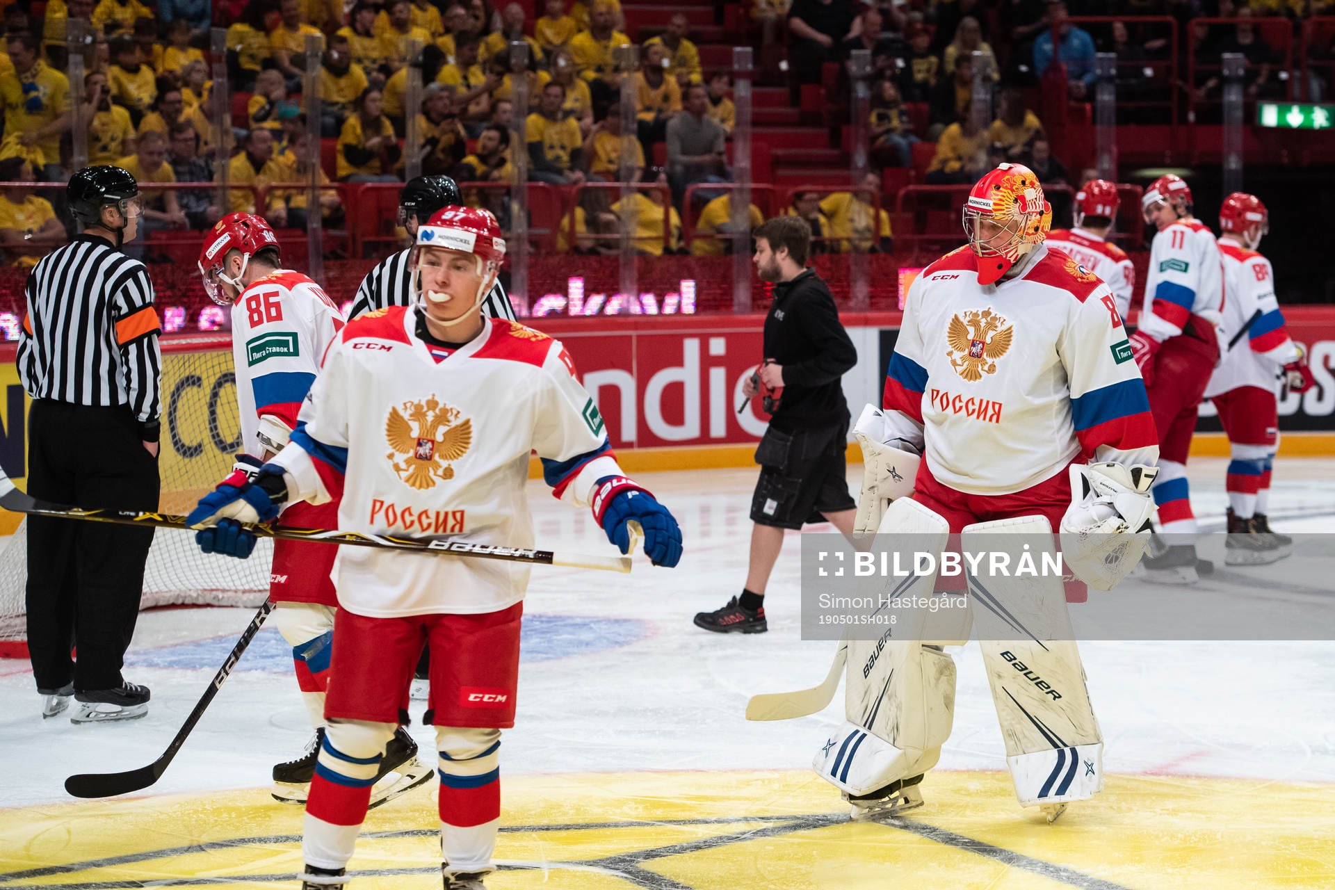 Goalkeeper Andrei Vasilevsky of Russia