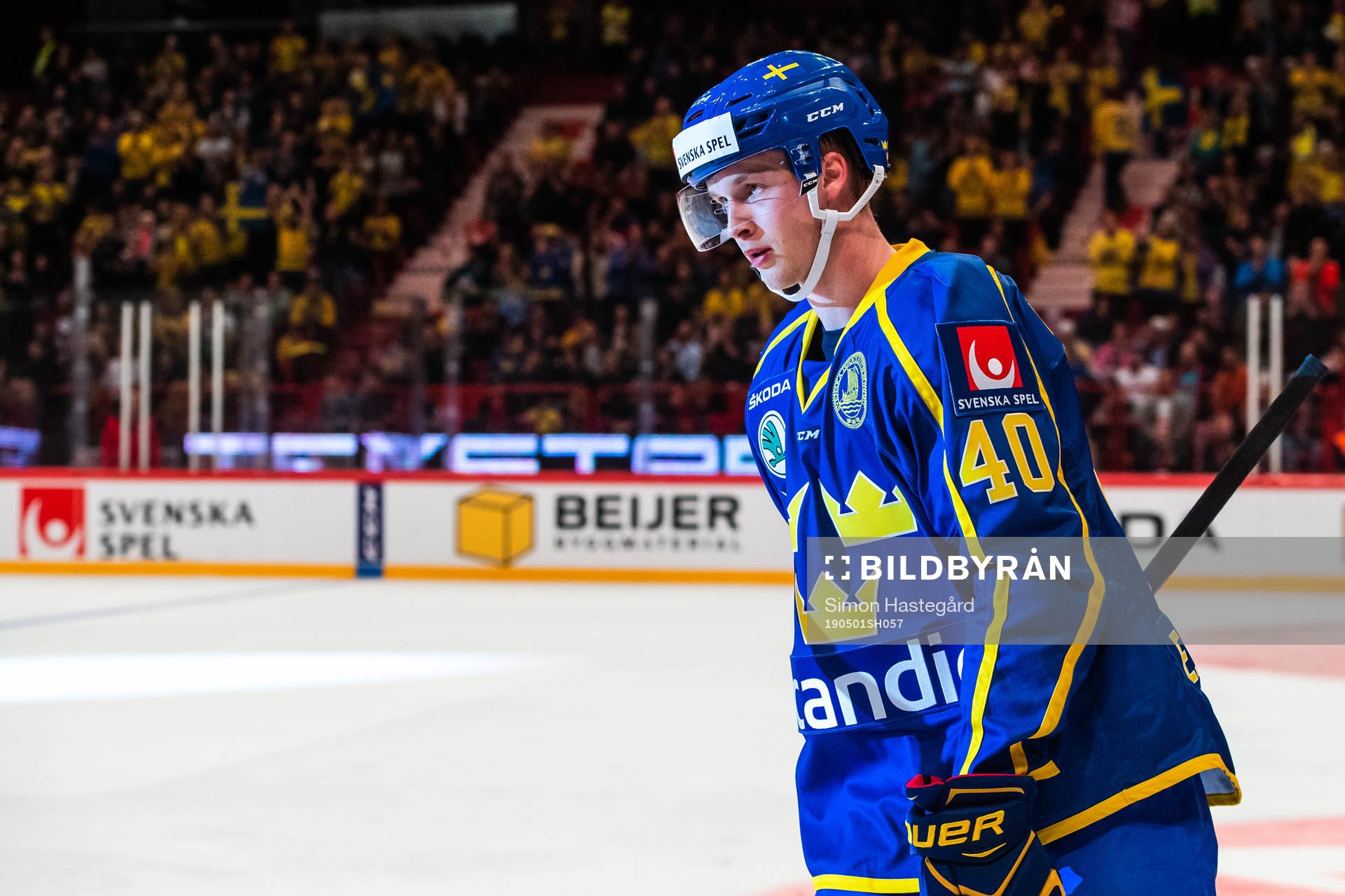 Elias Pettersson of Sweden celebrates