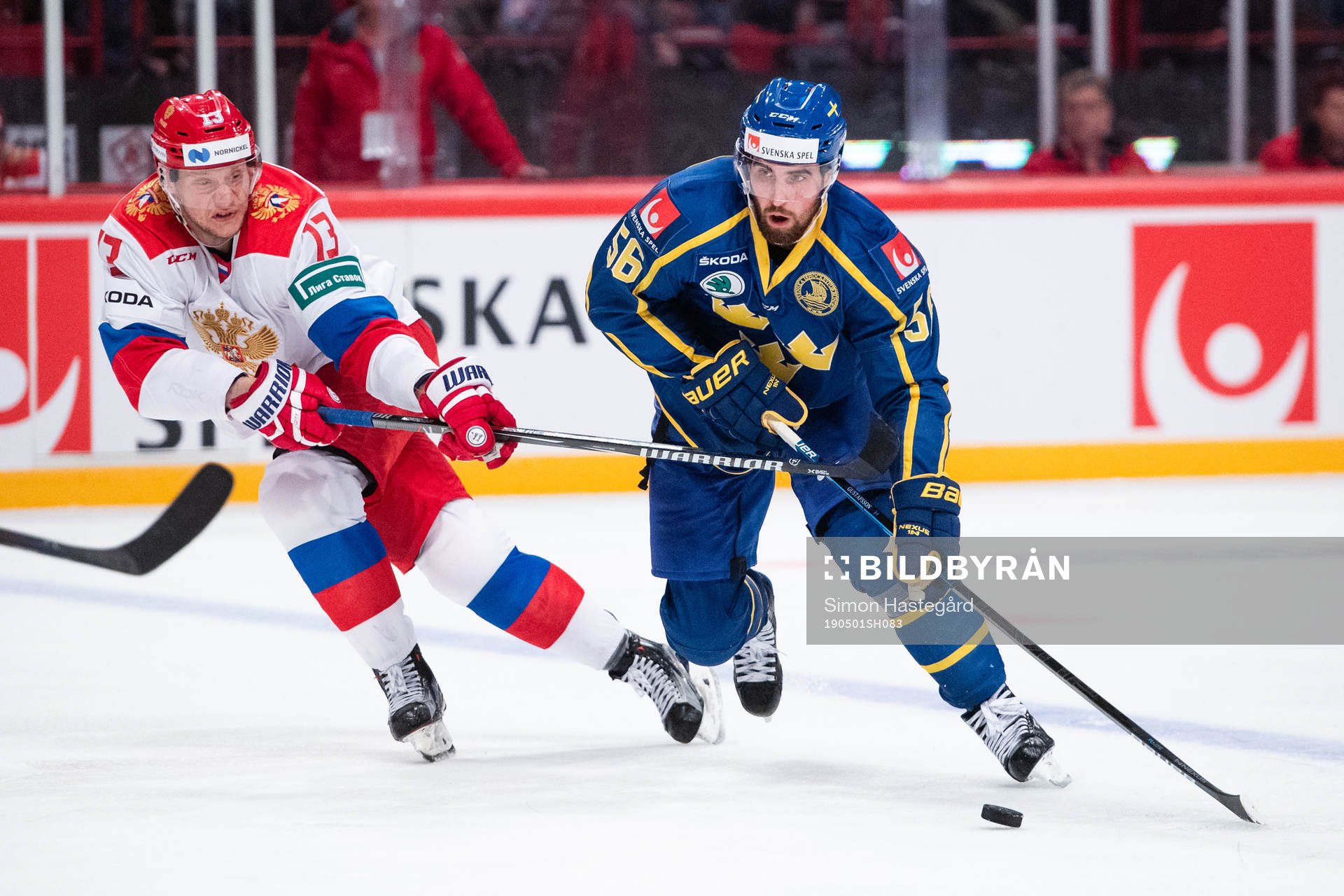 Sergei Andronov of Russia and Erik Gustafsson of Sweden