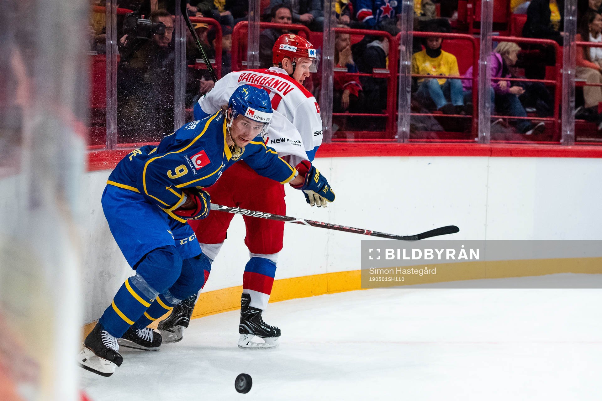 Adrian Kempe of Sweden and Alexander Barabanov of Russia