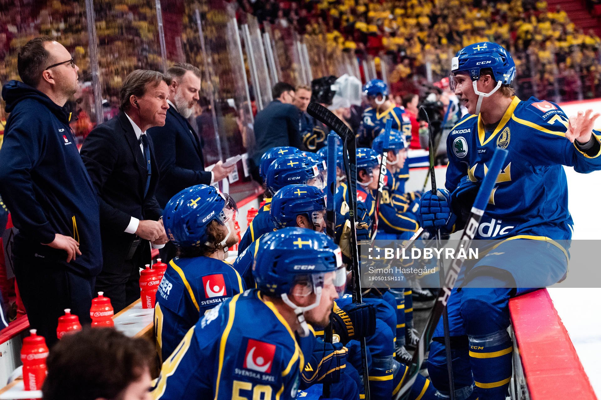 Johan Garpenlöv, Assistant coach and Dennis Rasmussen of