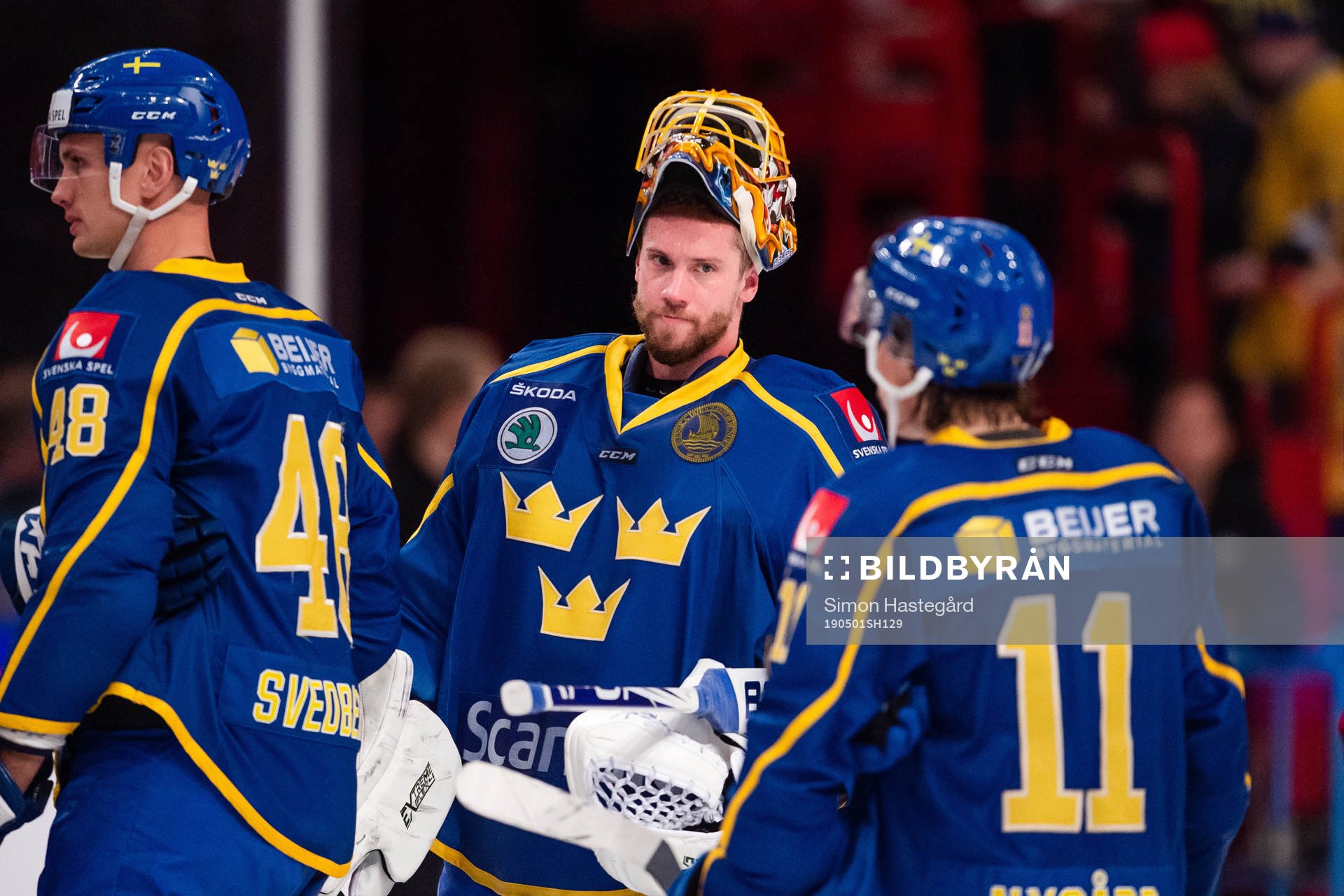 Goaltender Jacob Markström of Sweden