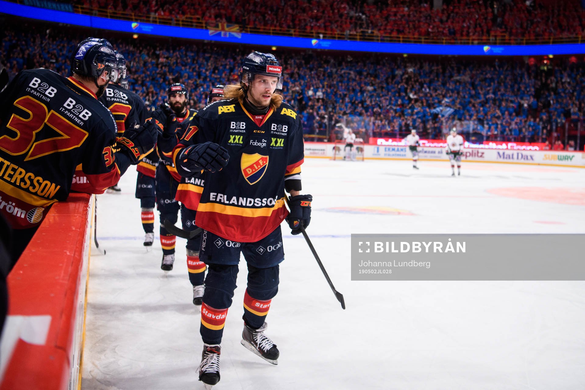 Djurgårdens Axel Jonsson Fjällby jublar