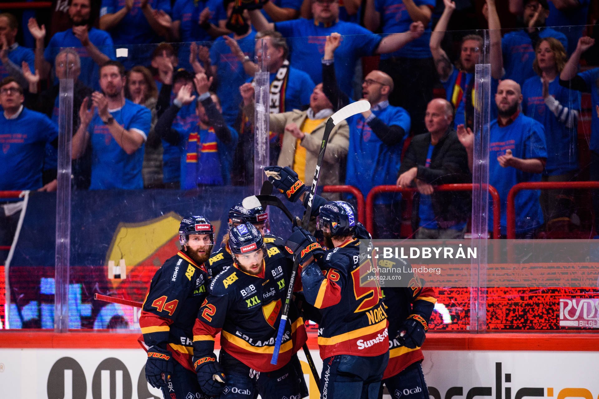 Djurgårdens Emil Bemström jublar