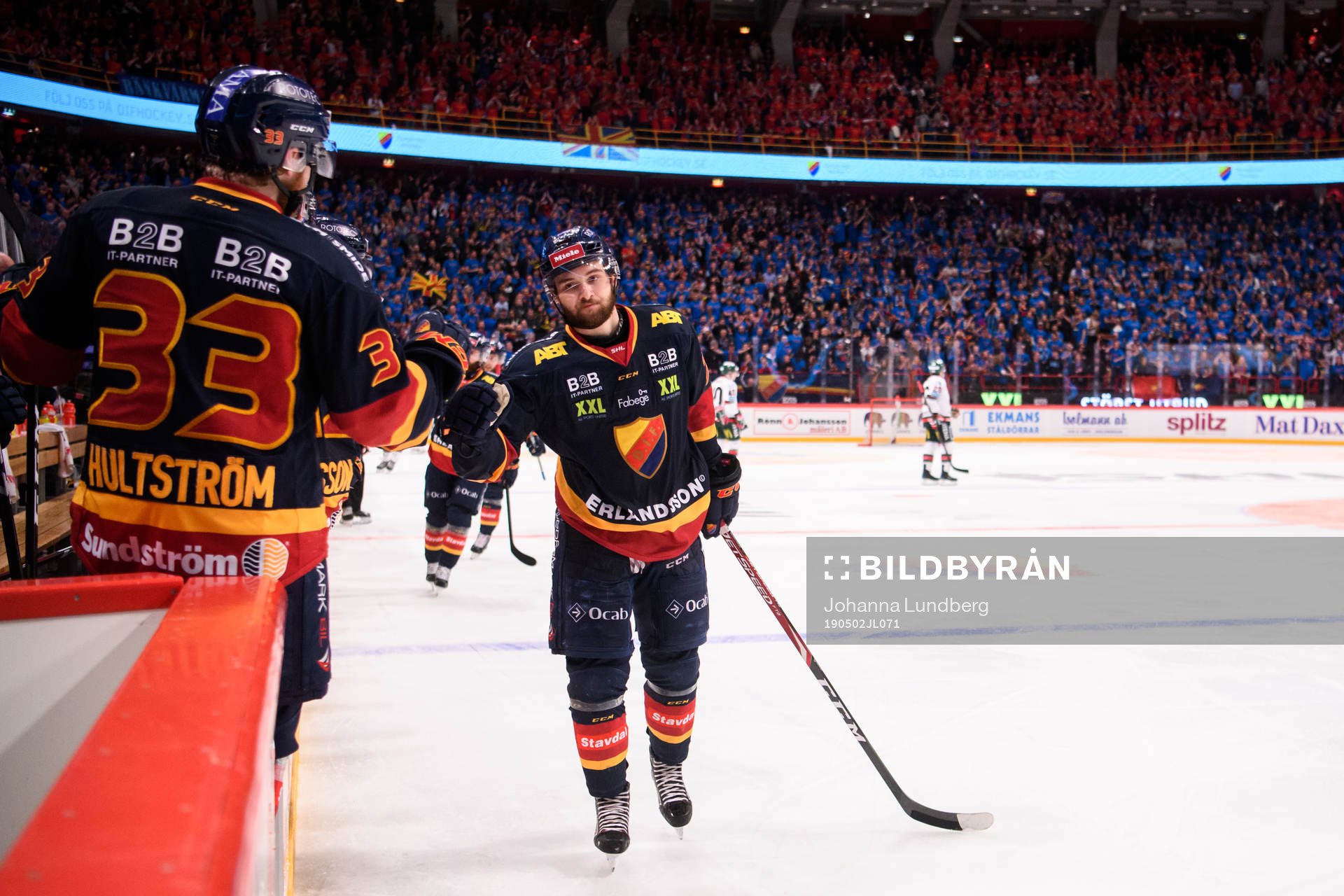 Djurgårdens Emil Bemström jublar