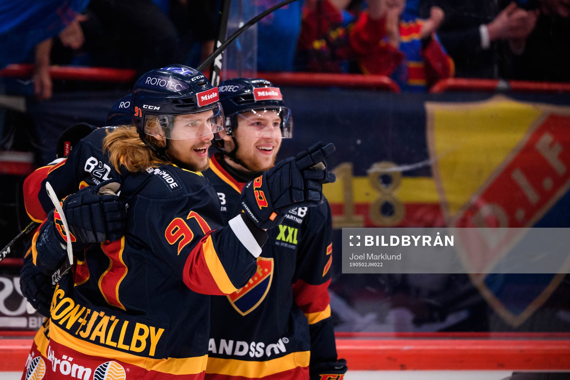 Djurgårdens Axel Jonsson Fjällby jublar