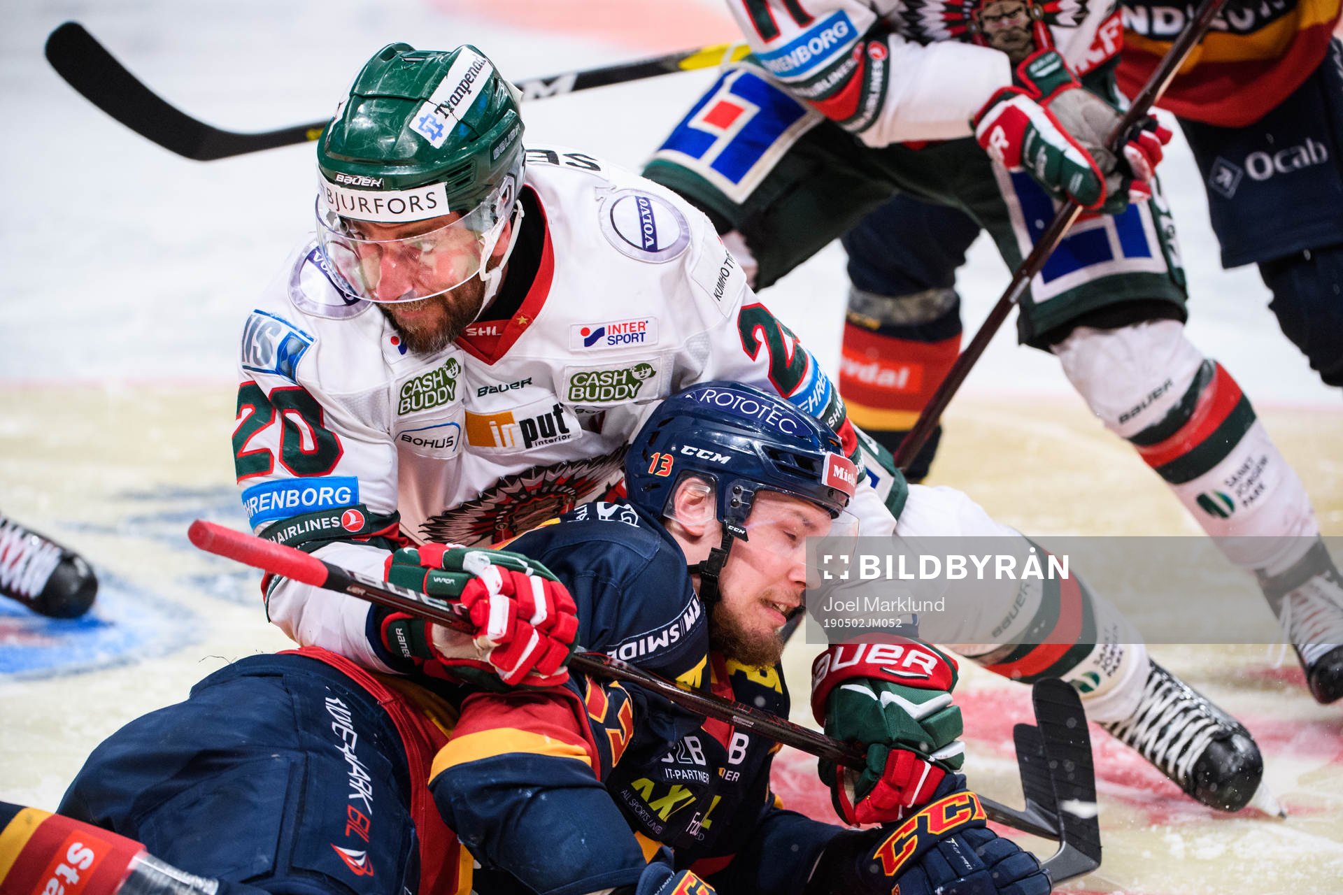 Frölundas Joel Lundqvist och Djurgårdens Petteri Wirtanen