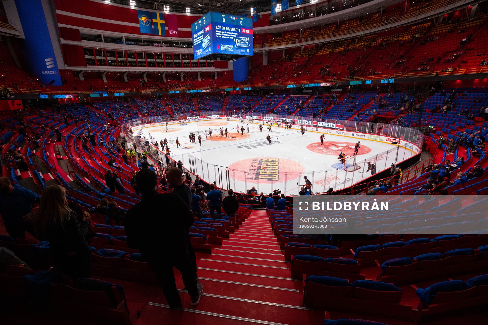 Interiör vy över Globen