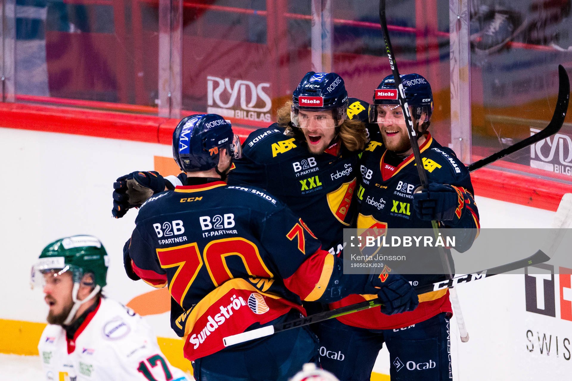 Djurgårdens Axel Jonsson Fjällby jublar