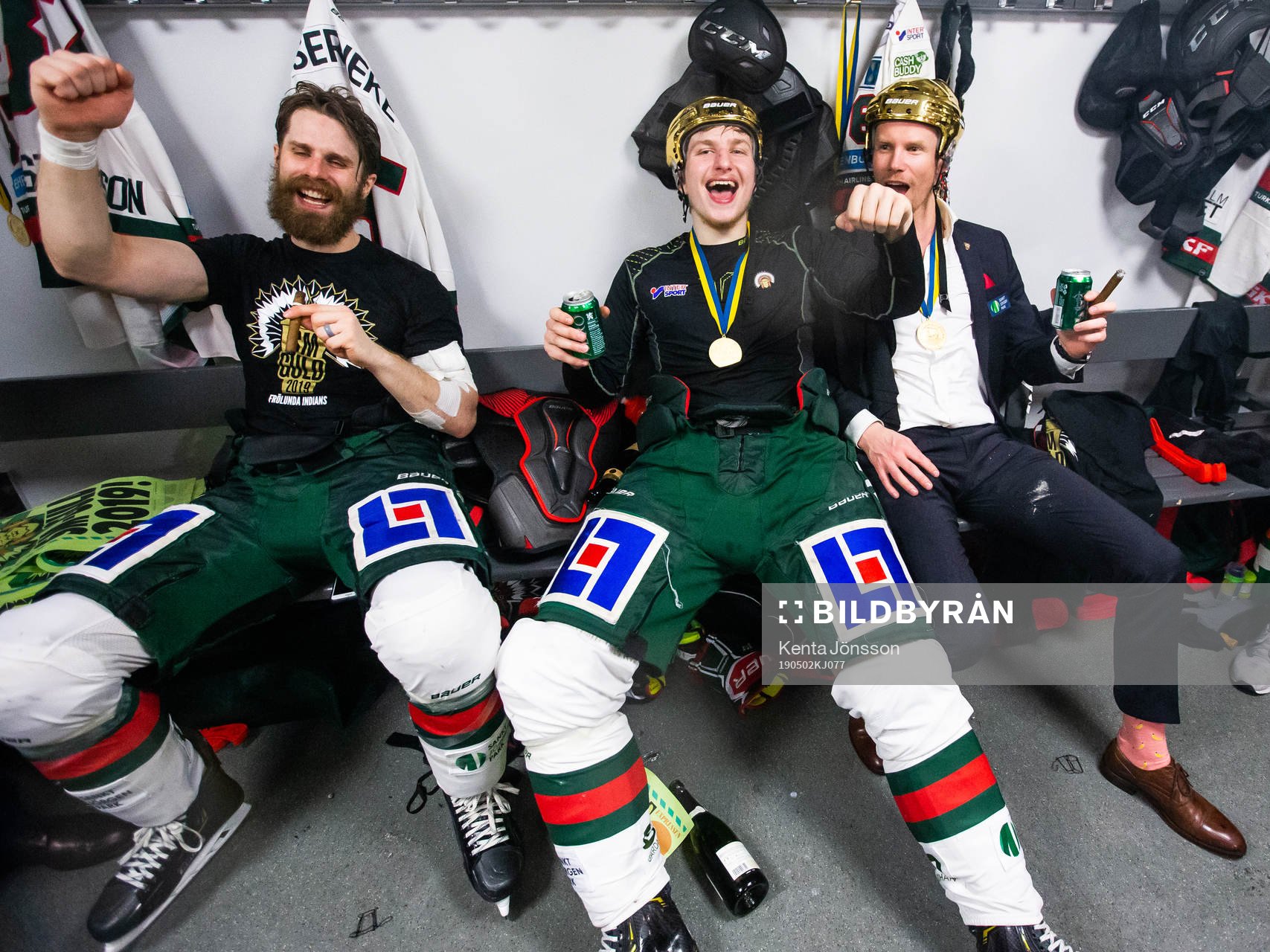 Frölundas Jonathan Sigalet, Jacob Moverare och