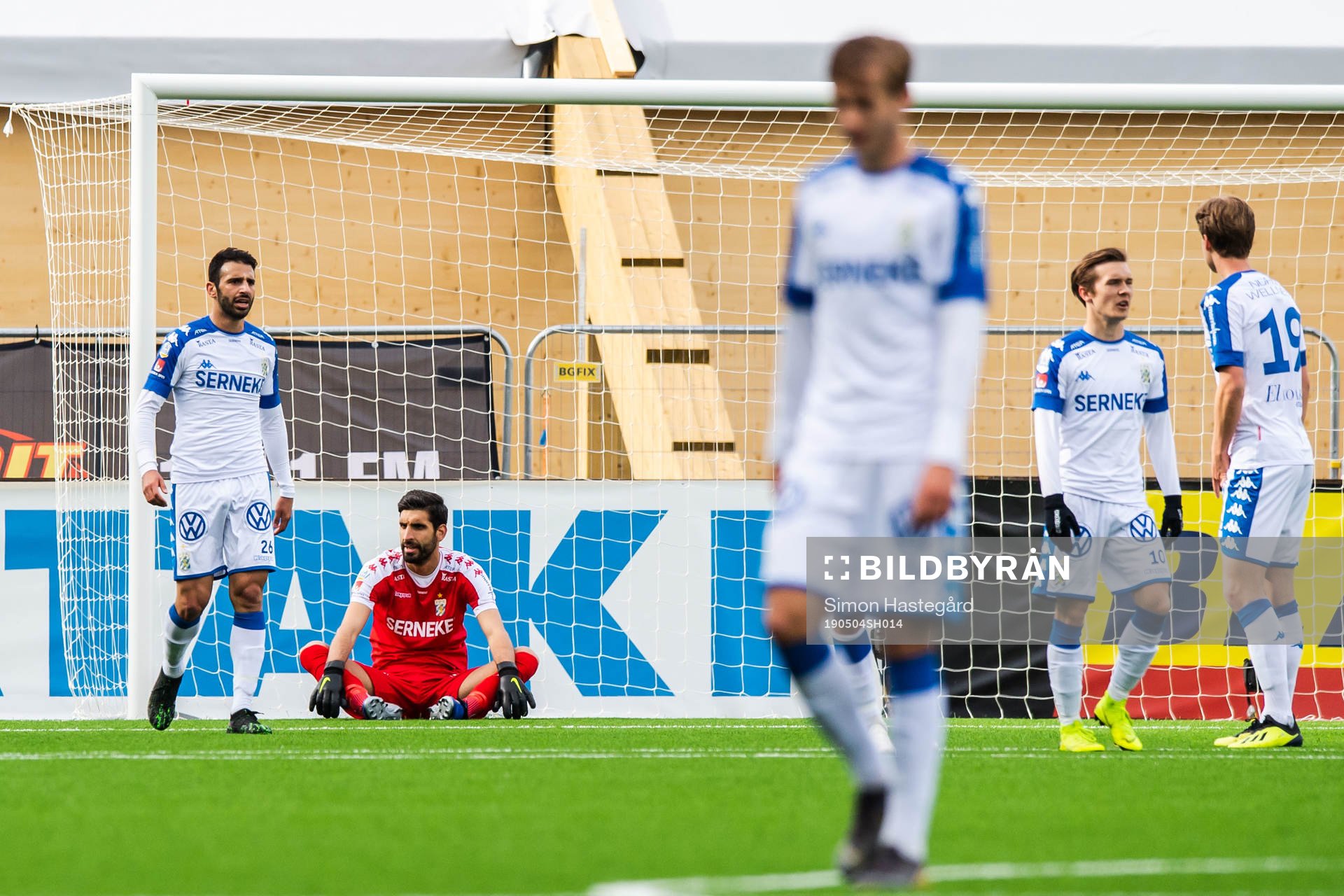 IFK Göteborgs André Calisir och målvakt Giannis Anestis