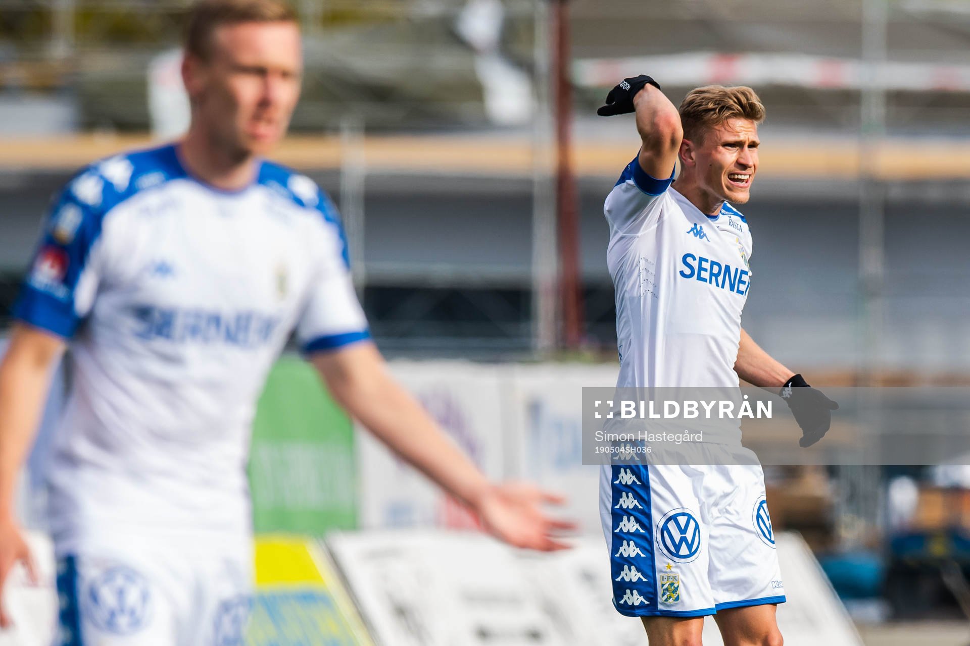IFK Göteborgs Carl Starfelt reagerar