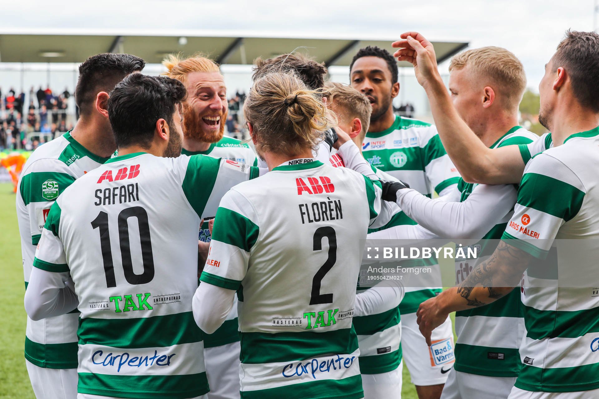 Västerås Boris Ljevar jublar med lagkamrater