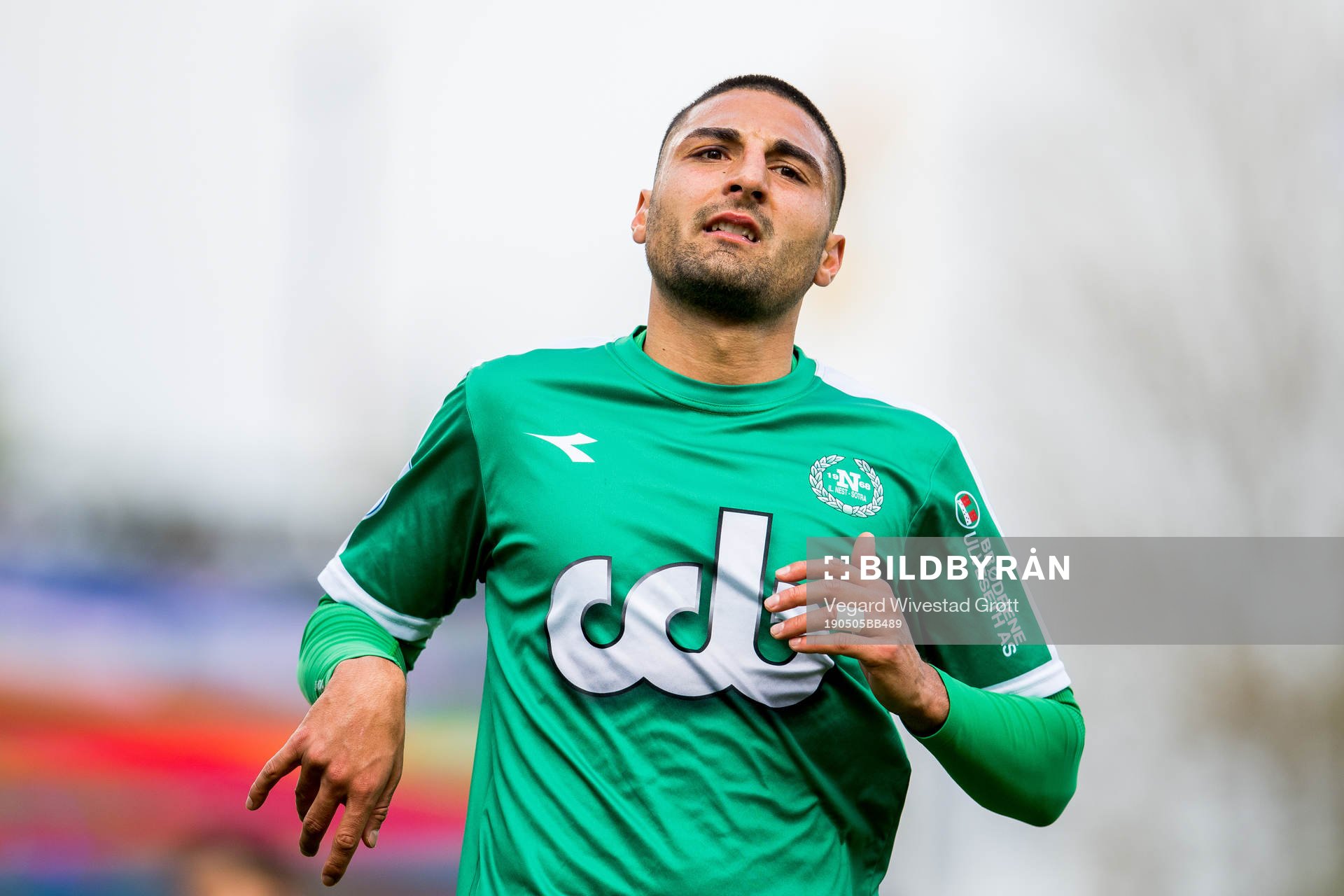 Daniel Arrocha of Nest-Sotra during the OBOS-ligaen football match between Sandefjord and Nest-Sotra on May 5, 2019 in Sandefjord.