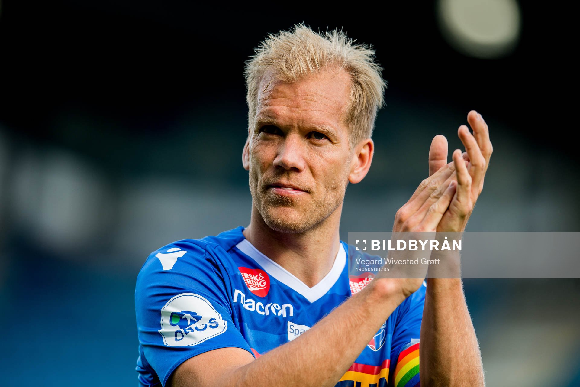 Lars Grorud of Sandefjord celebrates