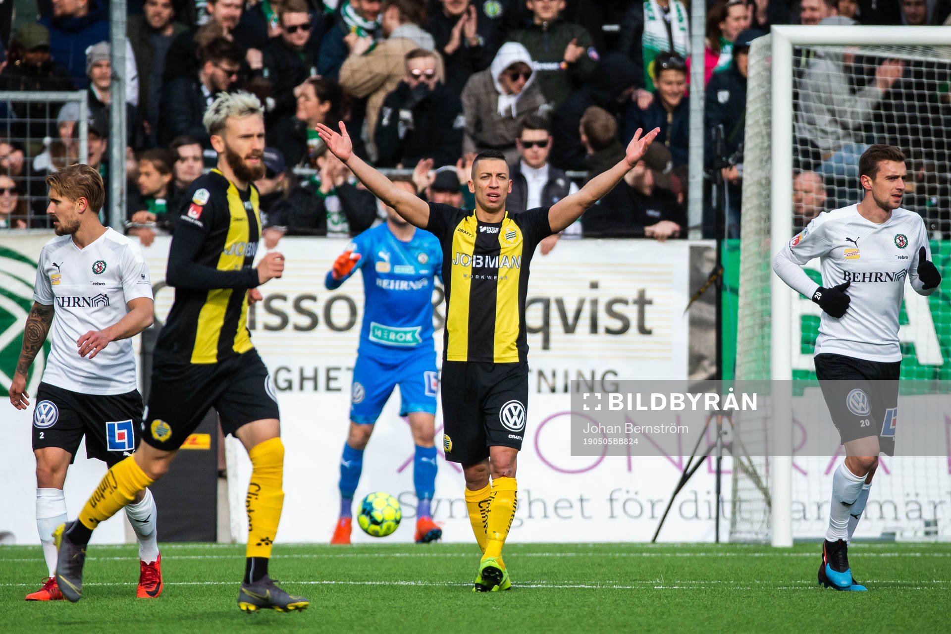 Hammarbys Nikola Djurdjic reagerar