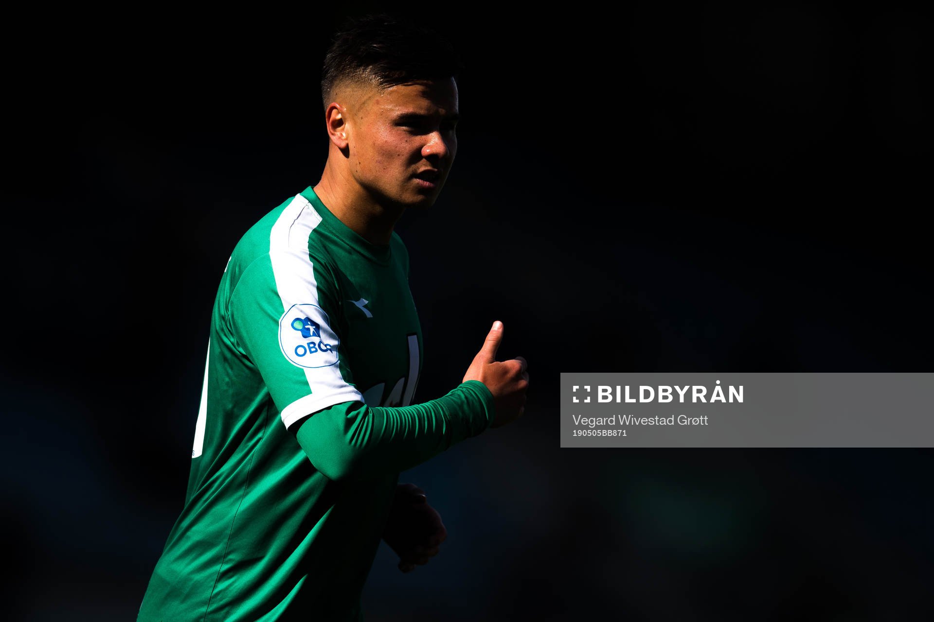 Alexander Dang of Nest-Sotra during the OBOS-ligaen football match between Sandefjord and Nest-Sotra on May 5, 2019 in Sandefjord.