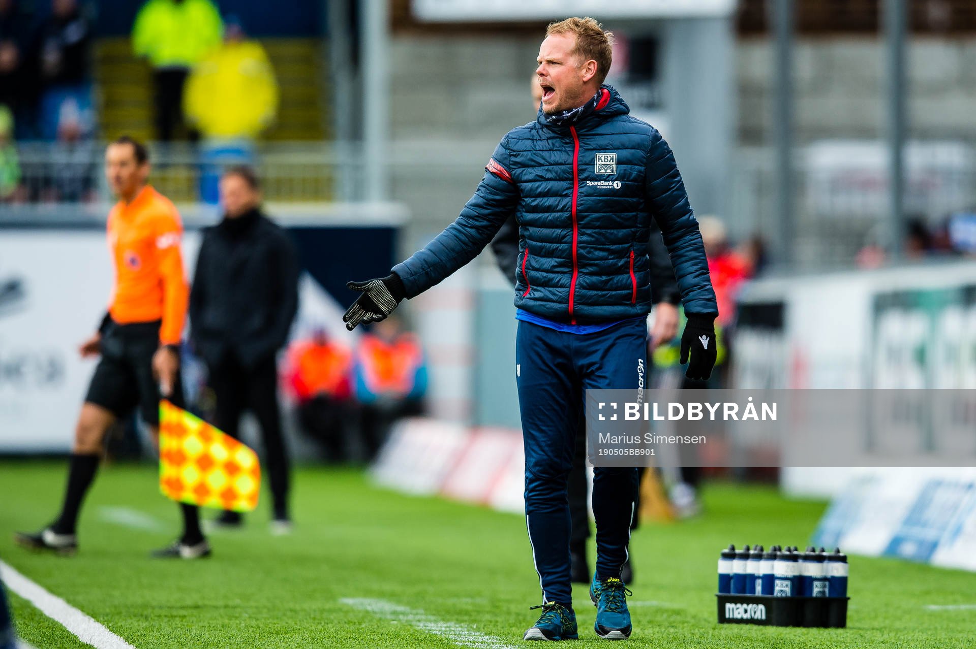 Christian Michelsen, head coach of Kristiansund, during the Eliteserien match between Kristiansund and Tromsø on May 5, 2019 in Kristiansund.