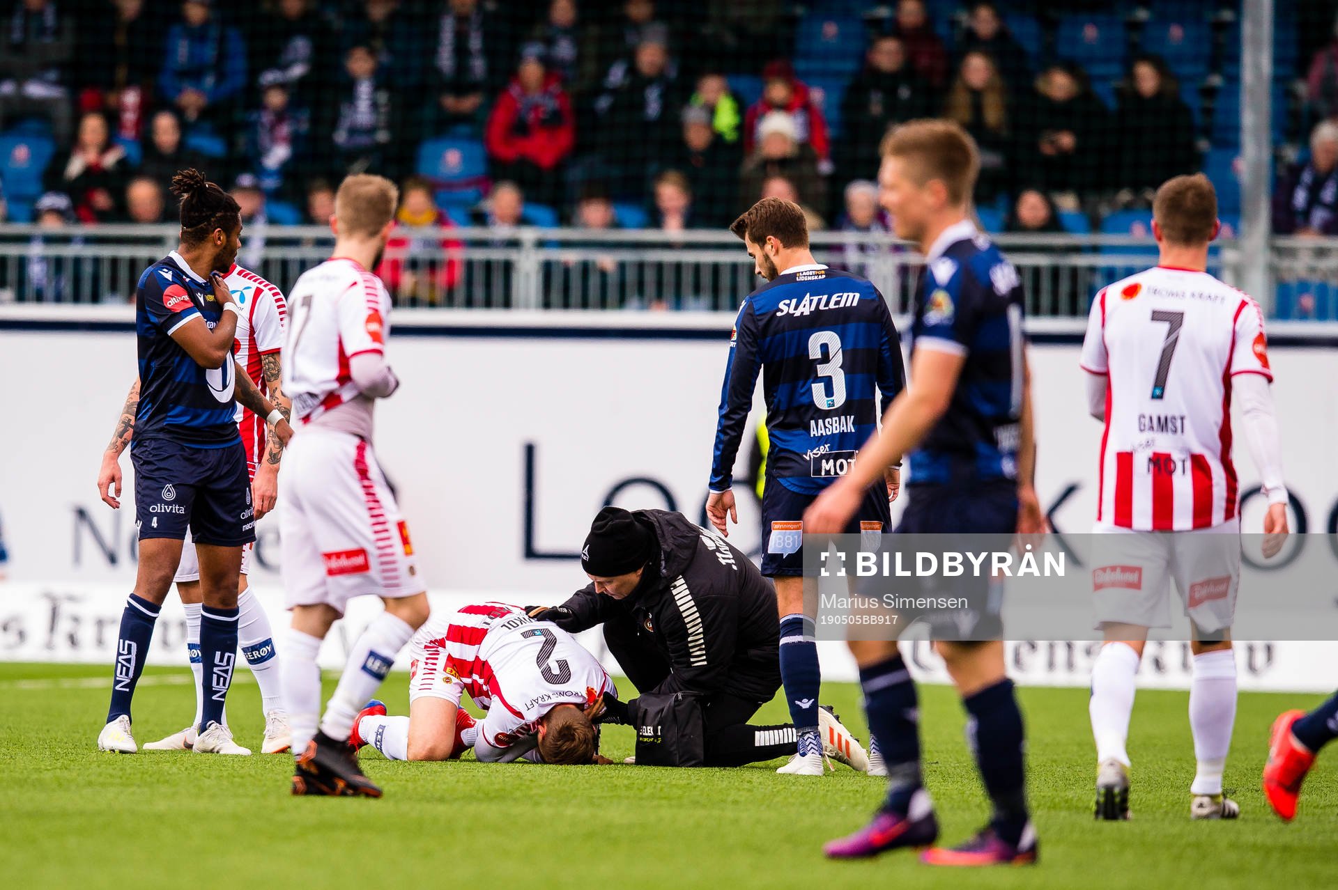 Artem Sokol of Tromsø in pain
