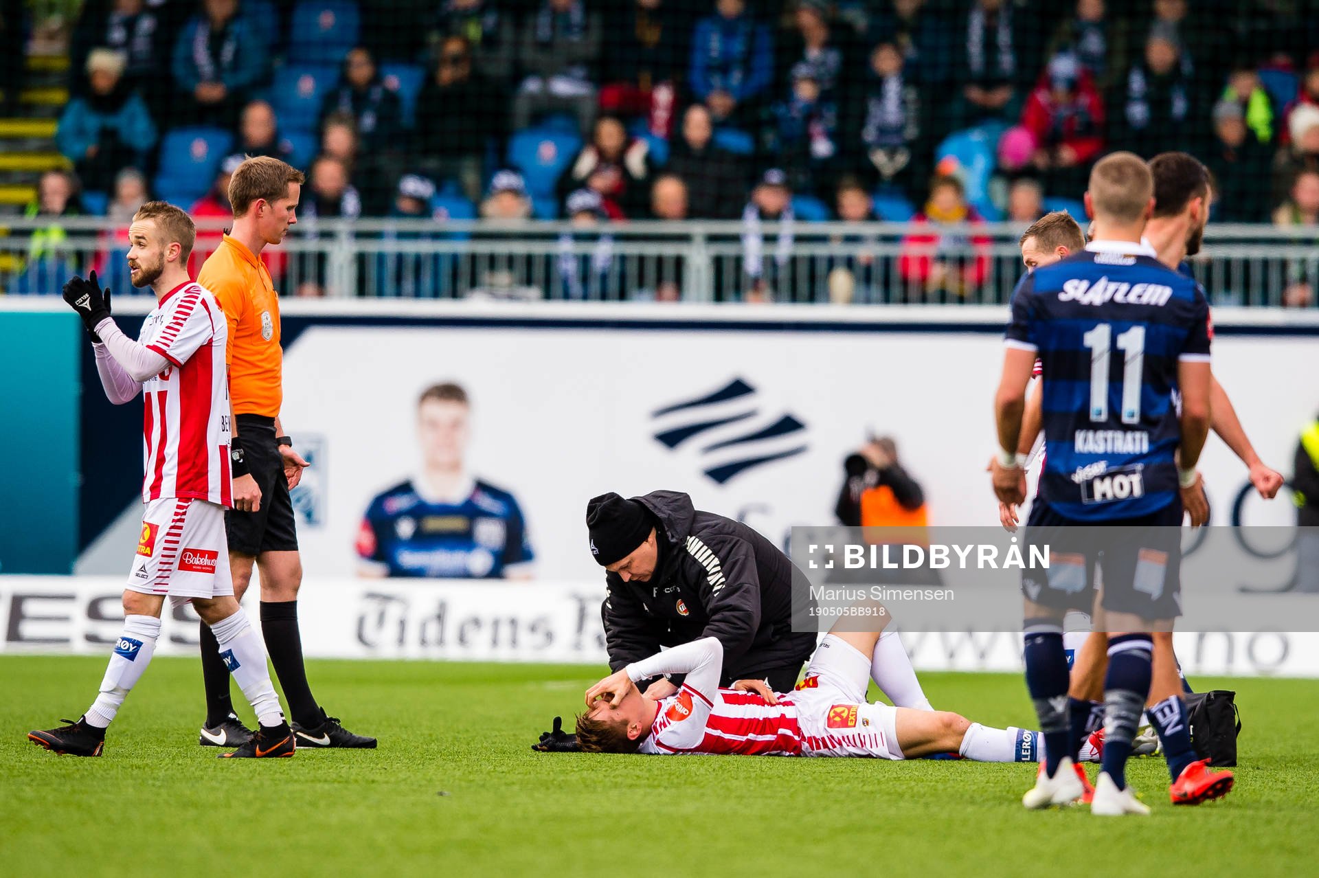 Artem Sokol of Tromsø in pain