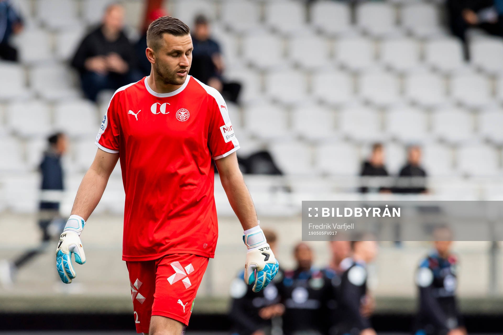 Goalkeeper Lukasz Jarosinski of HamKam looks dejected