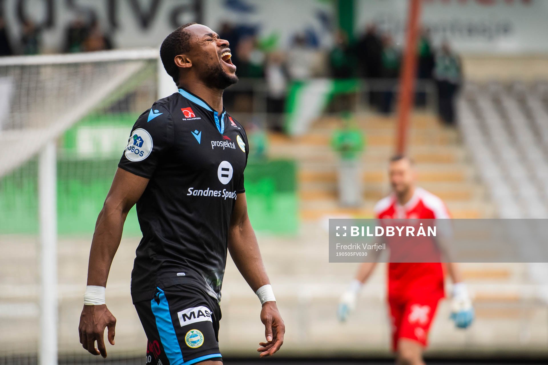 Kachi of Sandnes Ulf reacts
