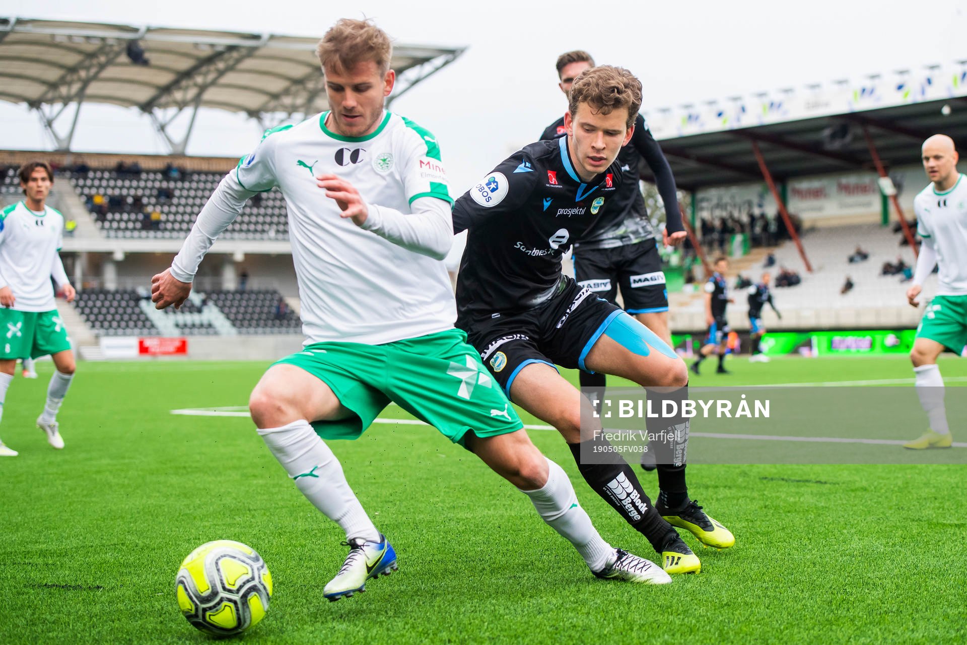 Emil Sildnes of HamKam and Vegard Østraat Erlien of