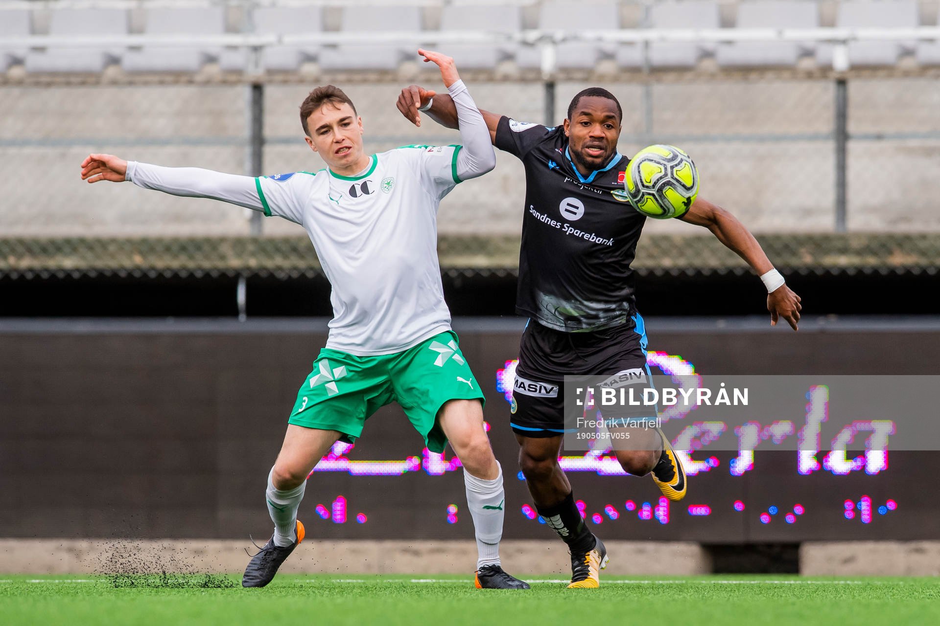 Benjamin Gleditsch of HamKam and Kachi of Sandnes Ulf