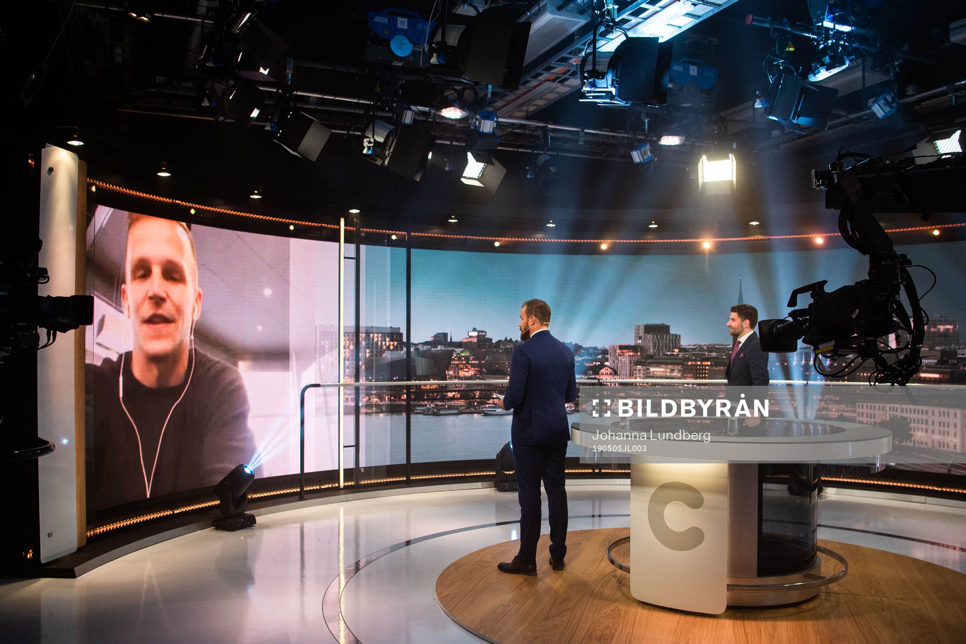 Frölundas Max Friberg på videolänk med programledare