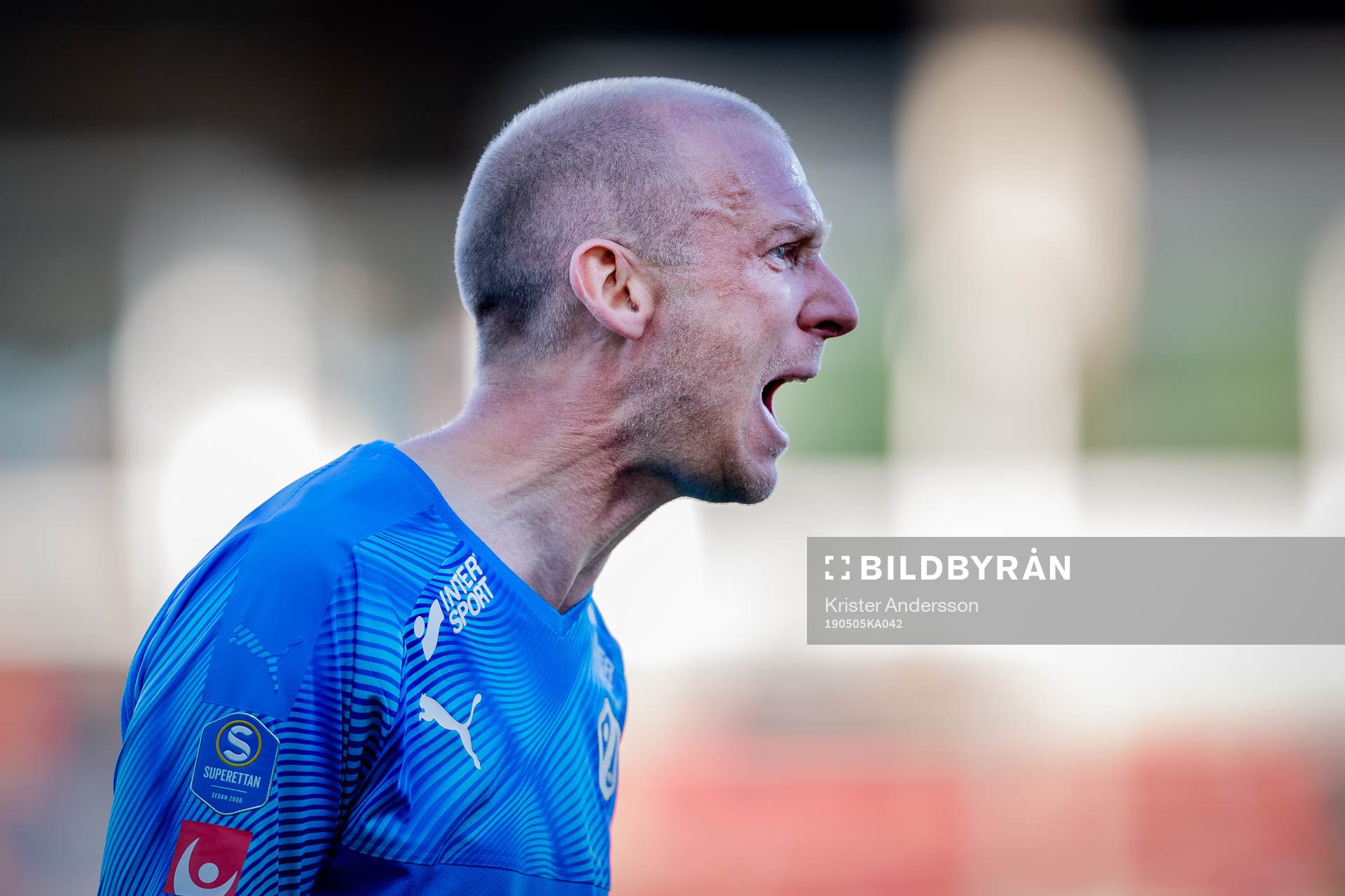 Halmstads Andreas Johansson reagerar