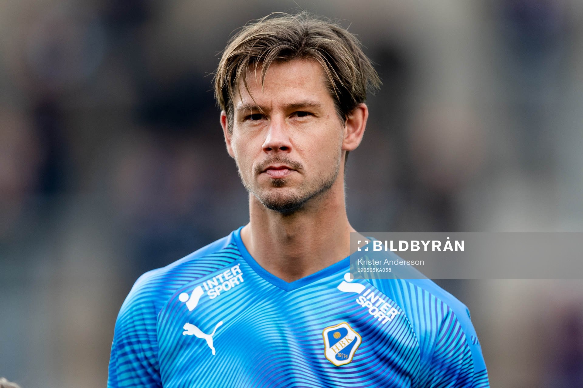 Halmstads Dusan Djuric före fotbollsmatchen i Superettan