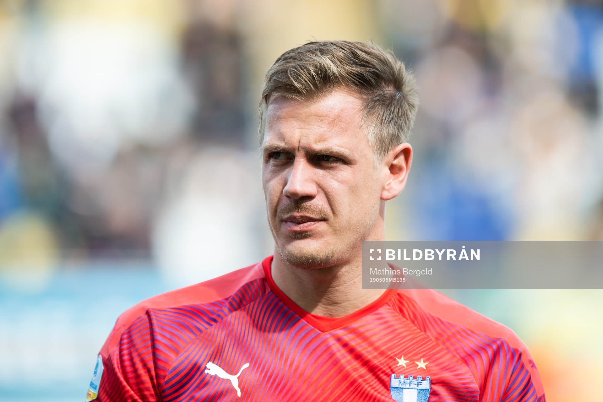 Malmö FFs Johan Dahlin vid line up