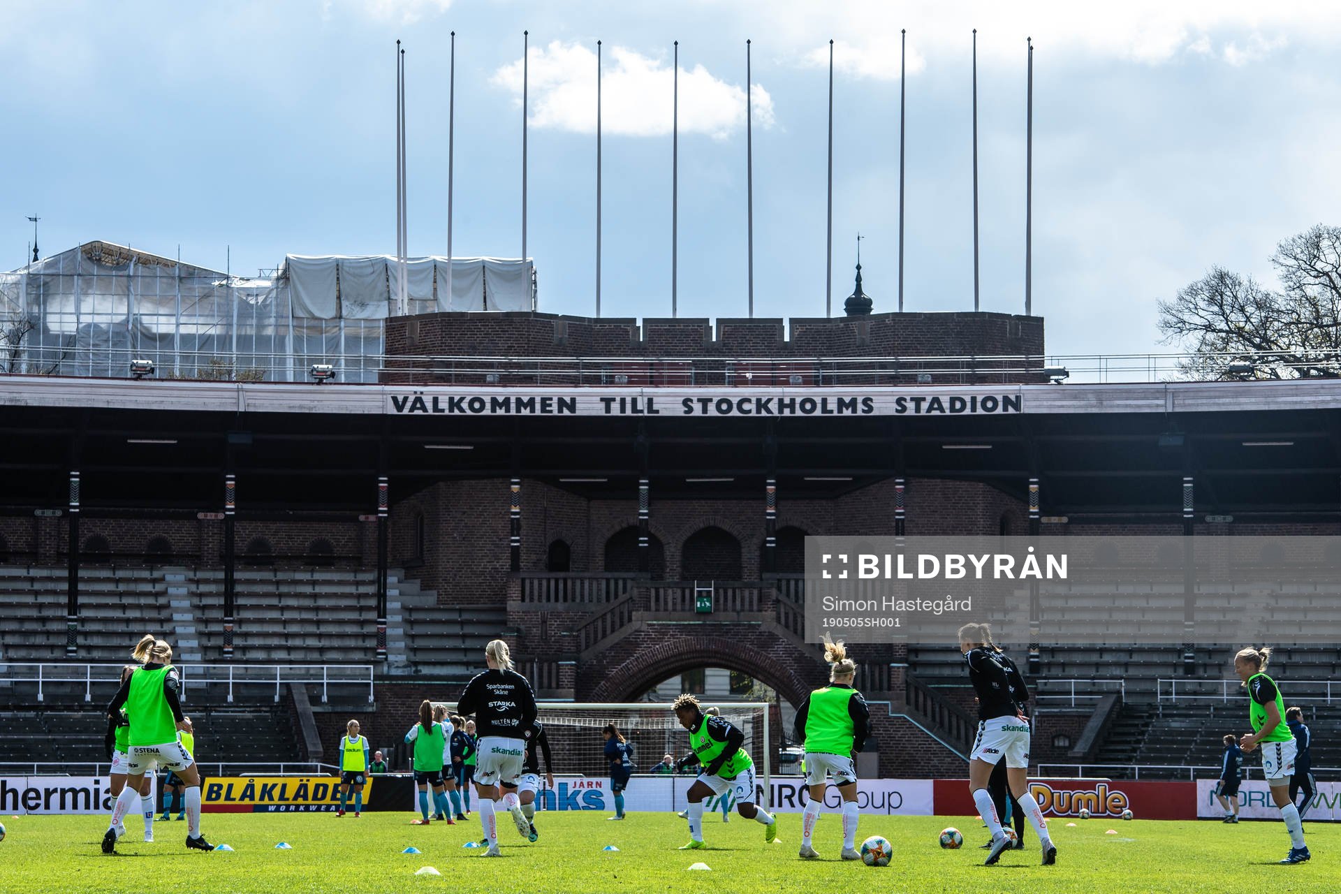 Kristianstads spelare värmer upp