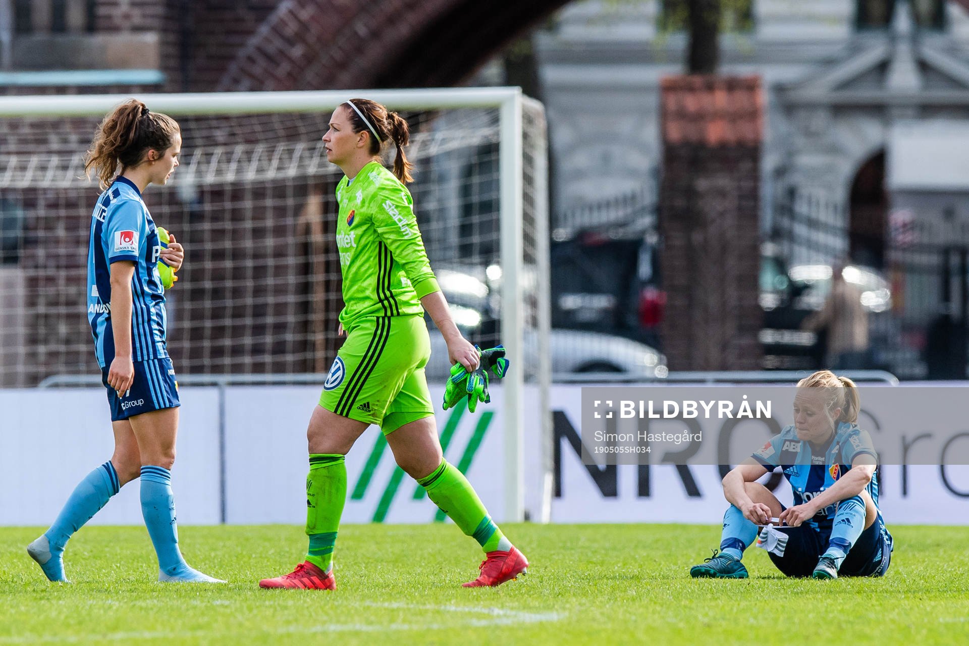 Djurgårdens Julia Walentowicz , målvakt Gudbjörg