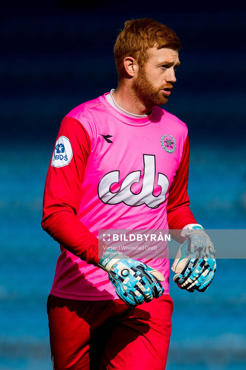 Goalkeeper Renze Jagger Fij of Nest-Sotra during the OBOS-ligaen football match between Sandefjord and Nest-Sotra on May 5, 2019 in Sandefjord.