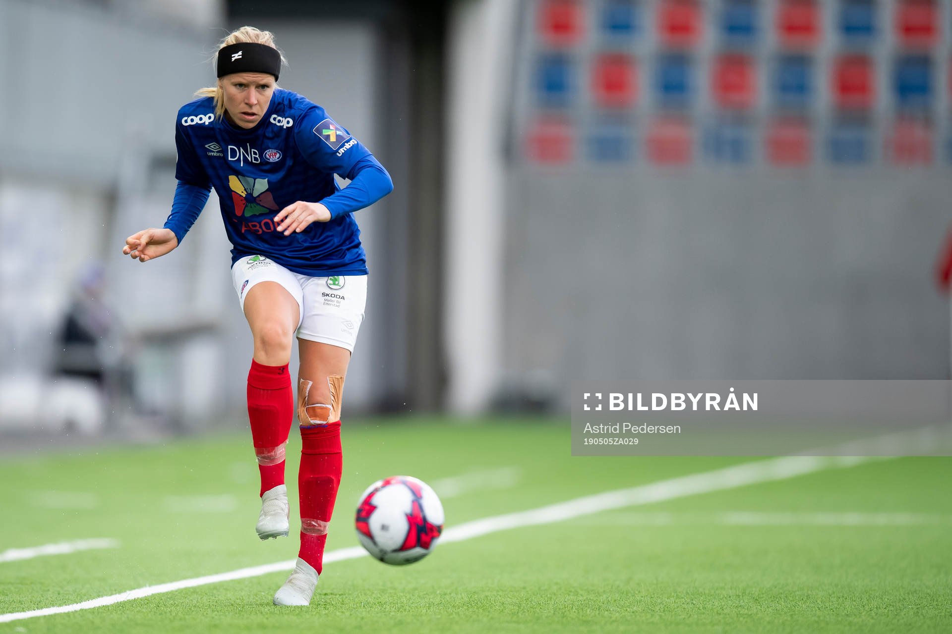 Ingrid Katrine Søndenå of Vålerenga during the Toppserien match between Vålerenga and LSK Kvinner on May 5, 2019 in Oslo.
