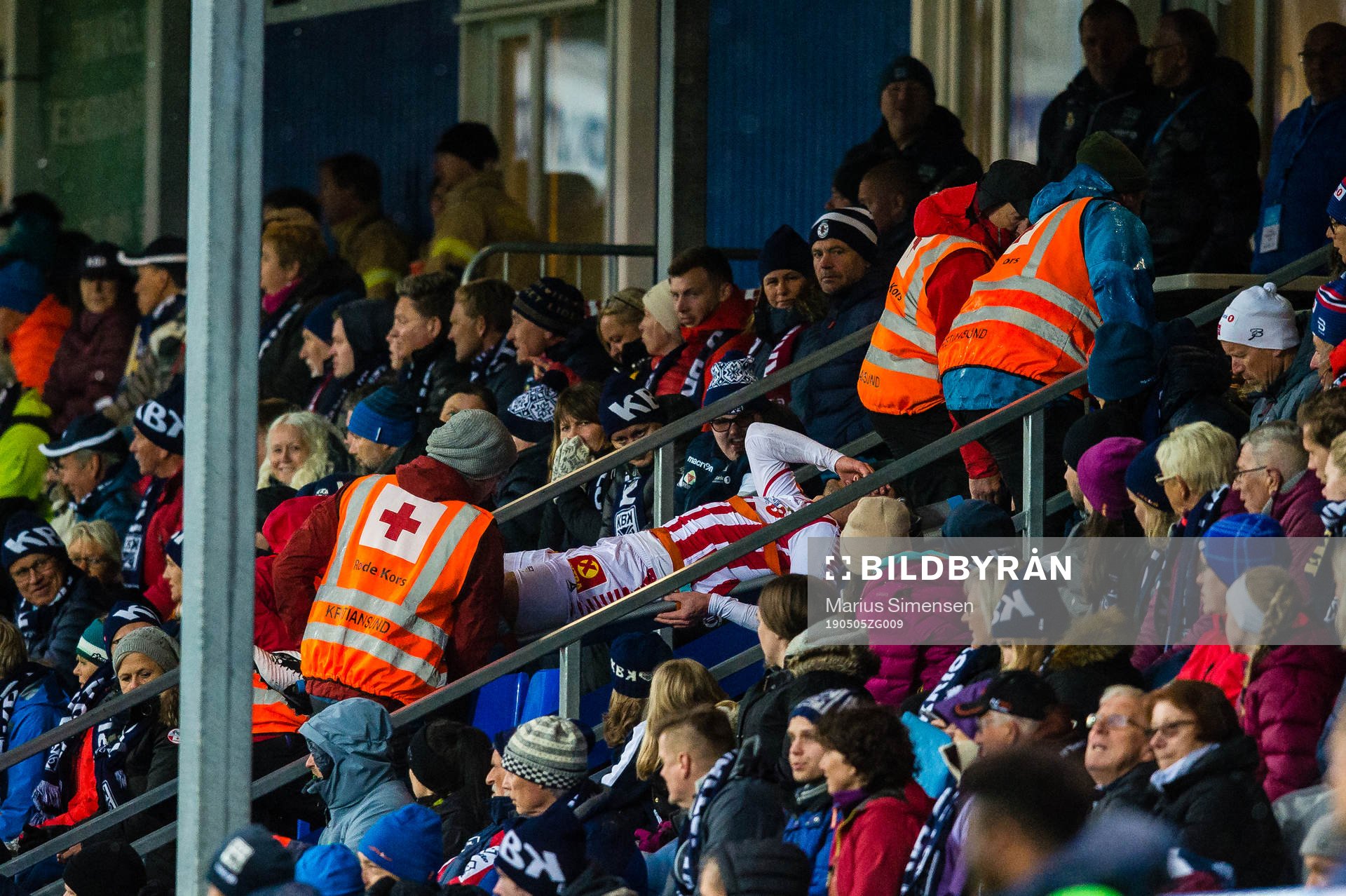 Simen Søraunet Wangberg of Tromsø in pain