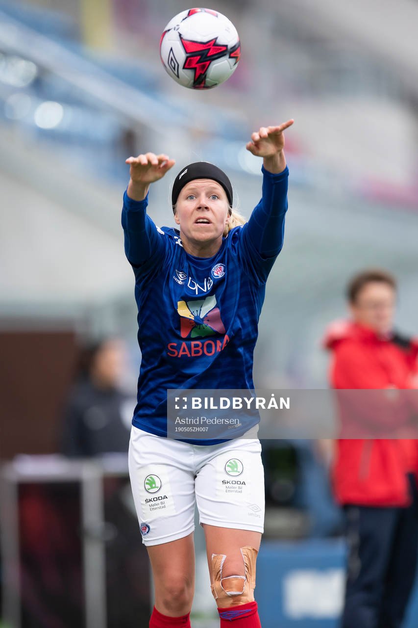 Ingrid Katrine Søndenå of Vålerenga during the Toppserien match between Vålerenga and LSK Kvinner on May 5, 2019 in Oslo.