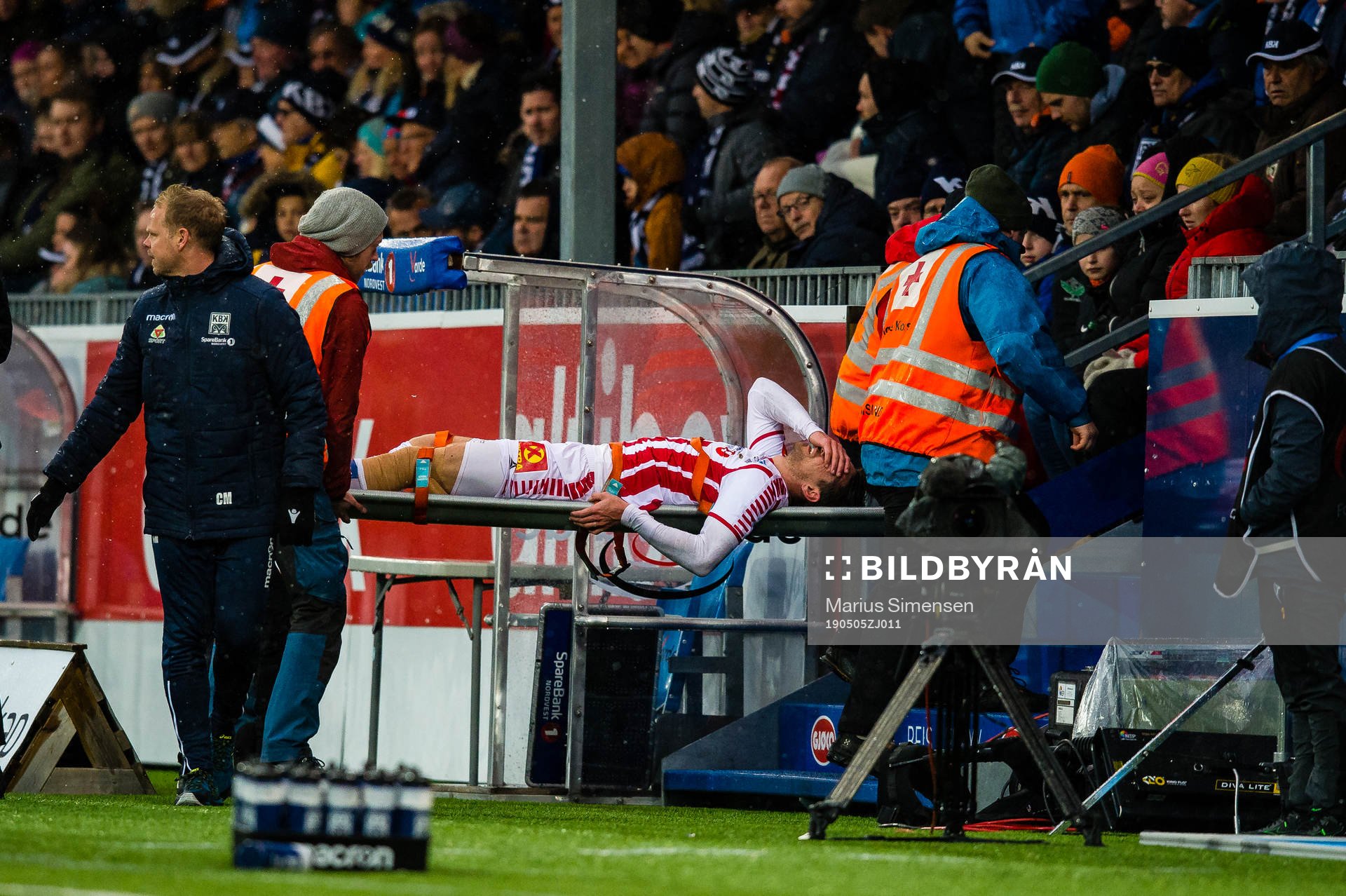 Simen Søraunet Wangberg of Tromsø in pain