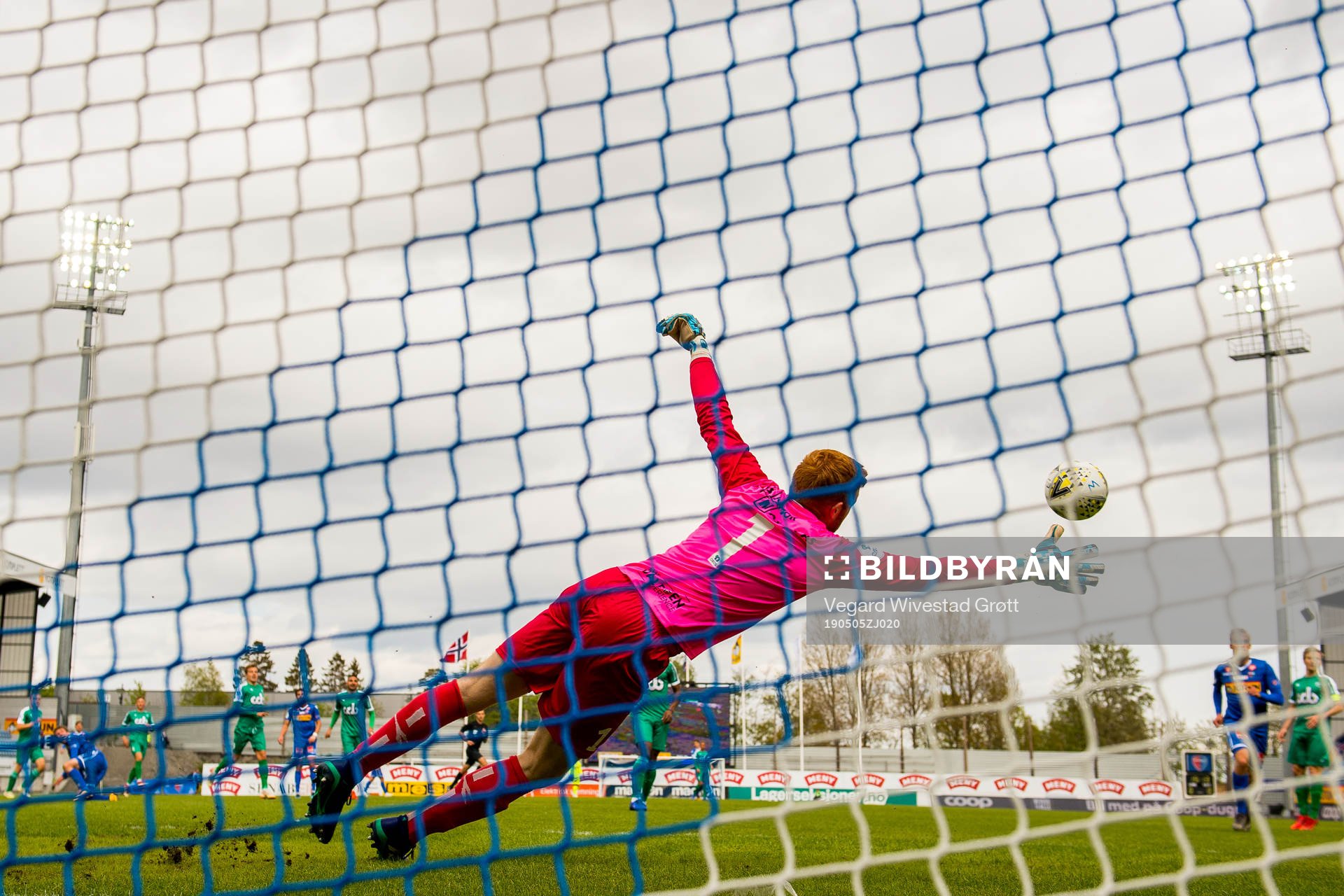 Goalkeeper Renze Jagger Fij of Nest-Sotra during the OBOS-ligaen football match between Sandefjord and Nest-Sotra on May 5, 2019 in Sandefjord.
