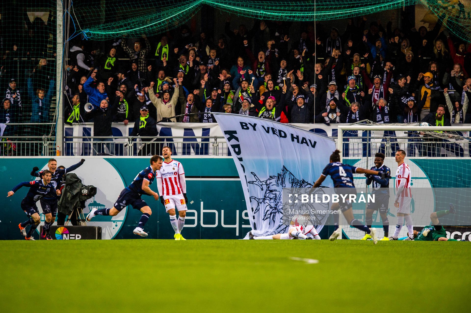 Meinhard Egilsson Olsen of Kristiansund scores the 1-0 goal