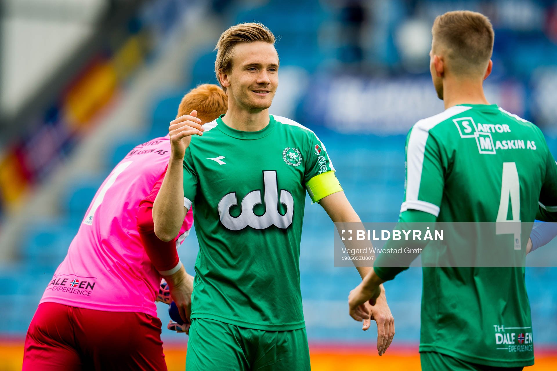 Bjarte Haugsdal of Nest-Sotra ahead of the OBOS-ligaen football match between Sandefjord and Nest-Sotra on May 5, 2019 in Sandefjord.